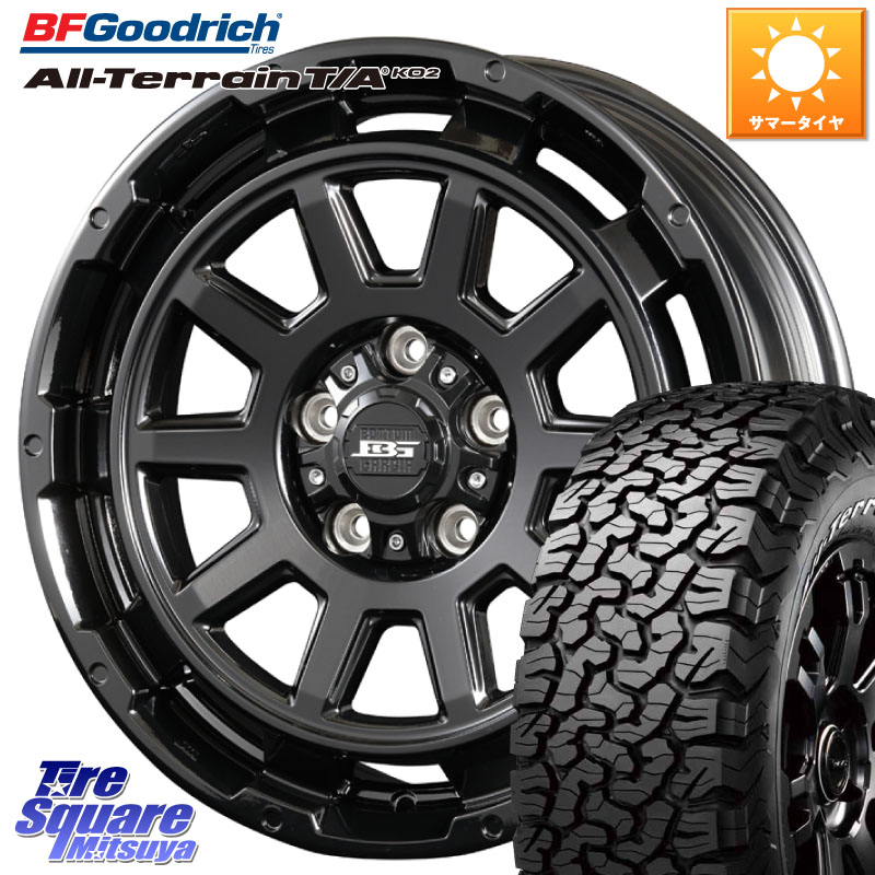 KOSEI ボトムガルシア ディグレ ホイール 17 X 7.0J +40 5穴 114.3 BF Goodrich オールテレーン TA KO2 T/A グッドリッチ ホワイトレター 225/70R17