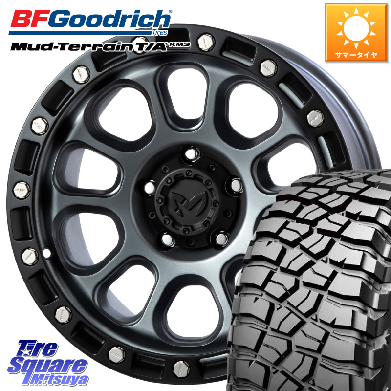 BF Goodrich KM3 TA グッドリッチ マッドテレーン Mud-Terrain T/A 255/75R17MKW M204 ドライグレー 17インチ 17X8.0J 43 5穴 127 クライスラー ジープ ラングラー JK系 クライスラー ジープ ラングラー JL系｜タイヤスクエアミツヤ