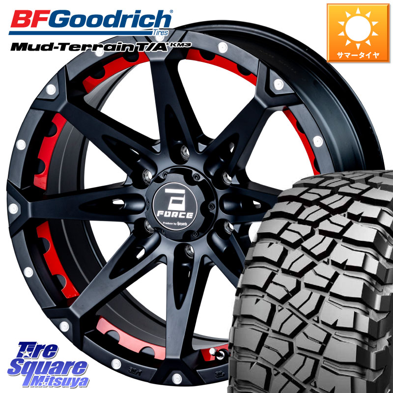 FORCE フォース DENALI デナリー MBKマシンド 17インチ 17 X 8.0J +20 6穴 139.7 BF Goodrich KM3 TA グッドリッチ マッドテレーン Mud-Terrain T/A 265/70R17