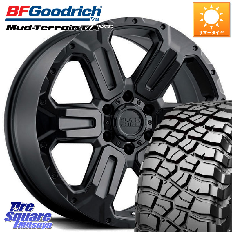 BLACK RHINO WANAKA ワナカ 17インチ ブラックライノ 17 X 8.5J +12 6穴 139.7 BF Goodrich KM3 TA グッドリッチ マッドテレーン Mud-Terrain T/A 265/70R17