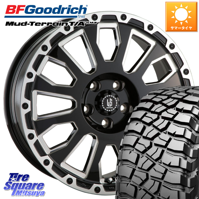 阿部商会 LA STRADA AVENTURA アヴェンチュラ 18インチ 18 X 7.5J +38 6穴 139.7 BF Goodrich KM3 TA グッドリッチ マッドテレーン Mud-Terrain T/A 265/60R18 トライトンGSR