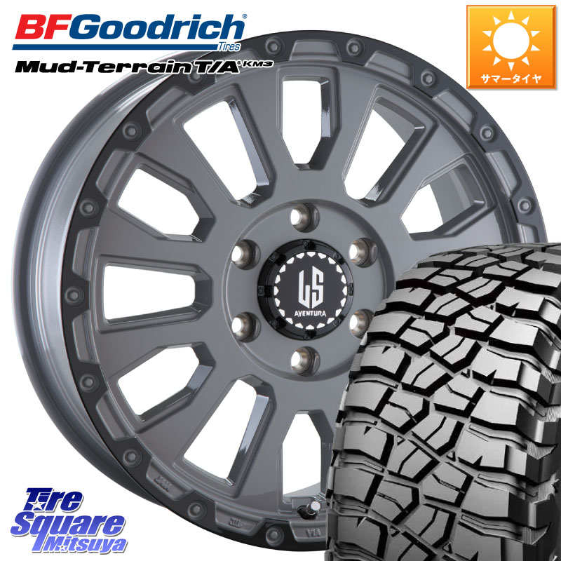 BF Goodrich KM3 TA グッドリッチ マッドテレーン Mud-Terrain T/A 265/60R18阿部商会 LA STRADA AVENTURA アヴェンチュラ 18インチ 18X8.0J 20 6穴 139.7 GUN226ハイラックス 150系プラド ランクル[FJ] トライトンGSR GUN125ハイラックス Tacoma ランドクルーザー プ｜タイヤスクエアミツヤ