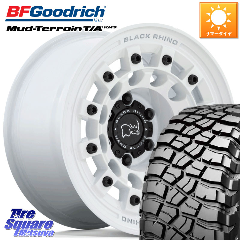 BLACK RHINO FUJI フジ ホイール 17インチ ブラックライノ 17 X 8.0J +20 6穴 139.7 BF Goodrich KM3 TA グッドリッチ マッドテレーン Mud-Terrain T/A 265/70R17
