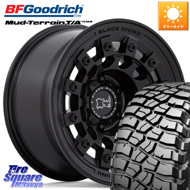 BF Goodrich KM3 TA グッドリッチ マッドテレーン Mud-Terrain T/A 265/65R17BLACK RHINO FUJI フジ MB ホイール 17インチ ブラックライノ 17X8.0J 38 6穴 139.7 トライトンGSR｜タイヤスクエアミツヤ