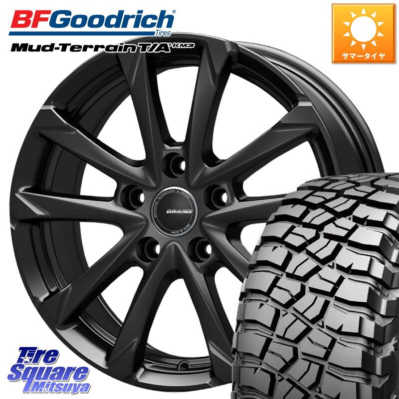 KOSEI QGC720B QRASIZ GC36F クレイシズ ホイール 17インチ 17 X 7.0J +40 5穴 114.3 BF Goodrich KM3 TA グッドリッチ マッドテレーン Mud-Terrain T/A 255/65R17