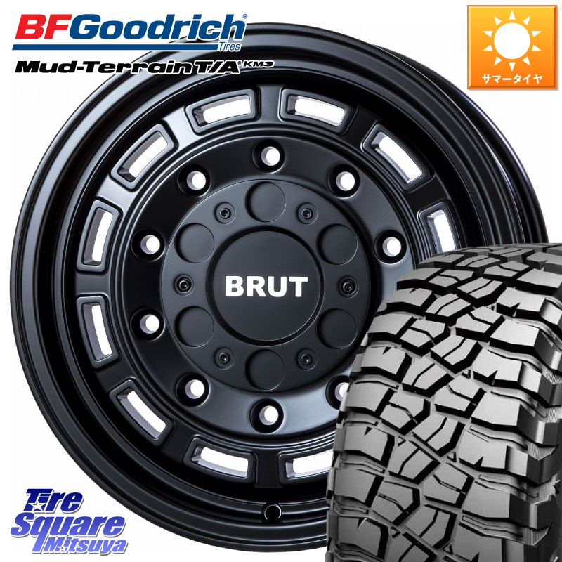 BRUT ブルート BR-70 BR70 ホイール 16インチ 16 X 6.5J +30 5穴 114.3 BF Goodrich KM3 TA グッドリッチ マッドテレーン Mud-Terrain T/A 225/75R16