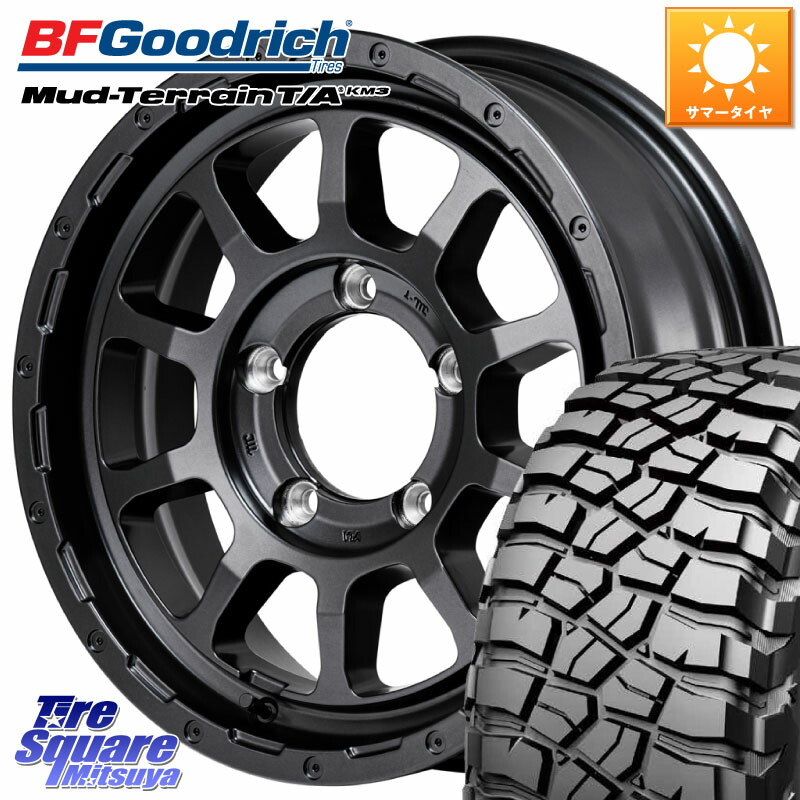 MANARAY NITRO POWER M10 PERSHING J パーシング BARREL BLACK EDITION ホイール 16インチ 16 X 5.5J +20 5穴 139.7 BF Goodrich KM3 TA グッドリッチ マッドテレーン Mud-Terrain T/A 225/75R16 ジムニー専用(要リフトアップ・オーバーフェンダー等)