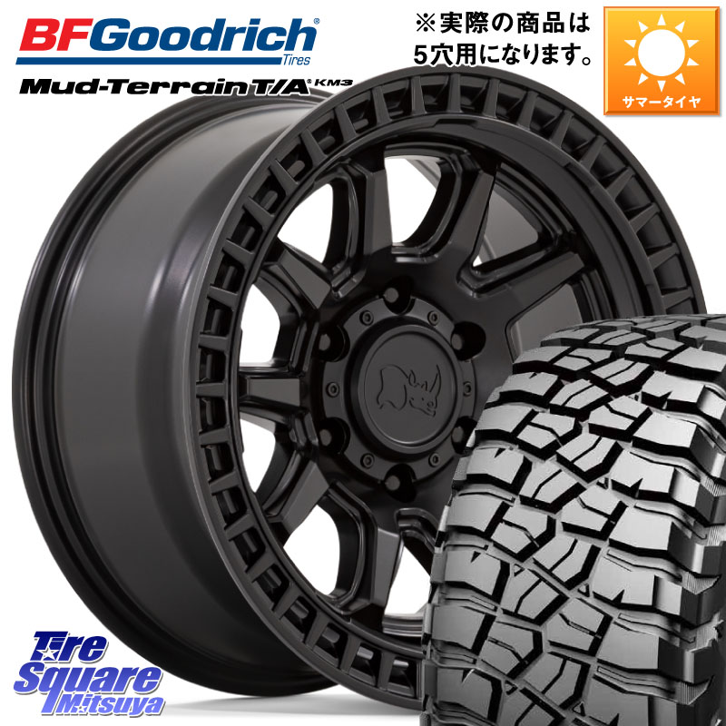 BF Goodrich KM3 TA グッドリッチ マッドテレーン Mud-Terrain T/A 37X/13.50R17BLACK RHINO CALICO カリコ ホイール 17インチ ブラックライノ 17X8.5J 0 5穴 127 クライスラー ジープ ラングラー JK系 クライスラー ジープ ラングラー JL系|タイヤスクエアミツヤ