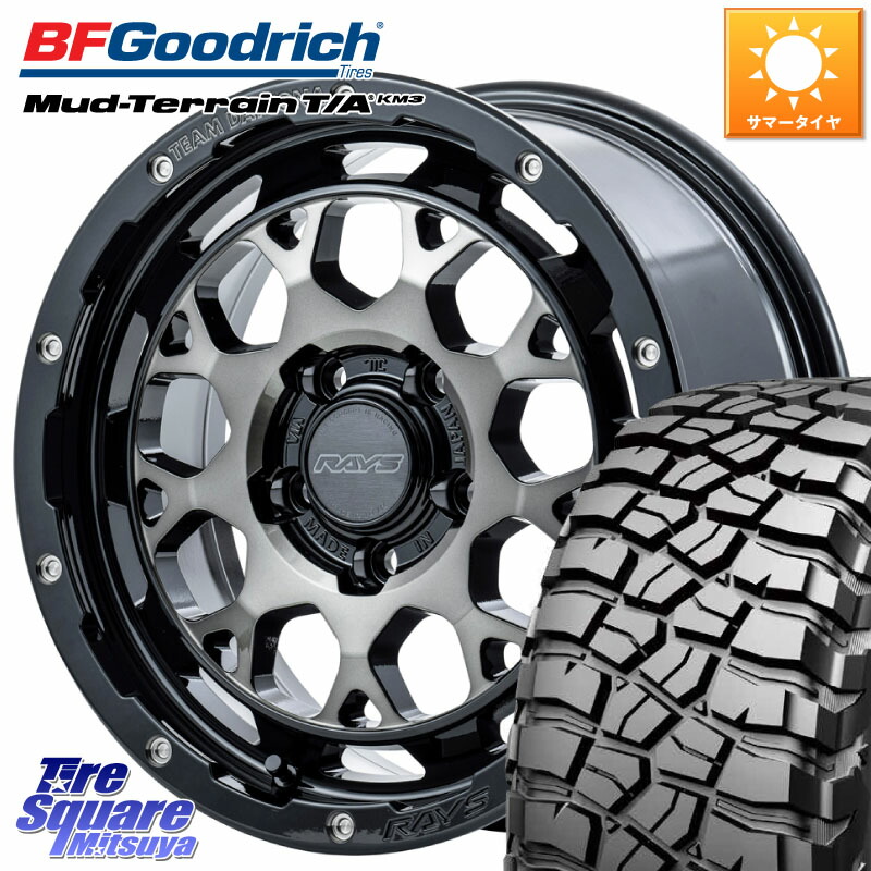 BF Goodrich KM3 TA グッドリッチ マッドテレーン Mud-Terrain T/A 255/70R16RAYS 【欠品次回2月末】 TEAM DAYTONA M9+ ホイール 16インチ 16X7.0J 37 5穴 114.3 RAV4 50系 カスタム|タイヤスクエアミツヤ