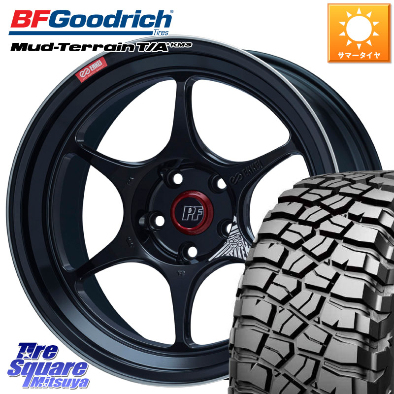 ENKEI エンケイ PerformanceLine PF06 BK ホイール 17インチ 17 X 8.5J +30 5穴 114.3 BF Goodrich KM3 TA グッドリッチ マッドテレーン Mud-Terrain T/A 255/65R17