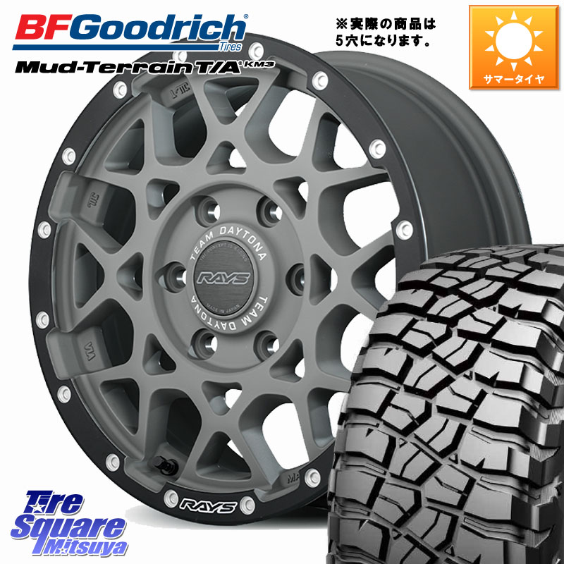 BF Goodrich KM3 TA グッドリッチ マッドテレーン Mud-Terrain T/A 255/70R16RAYS 【欠品次回要問合せ】 M8 TEAM DAYTONA ホイール 16インチ 16X7.0J 37 5穴 114.3 RAV4 50系 カスタム|タイヤスクエアミツヤ