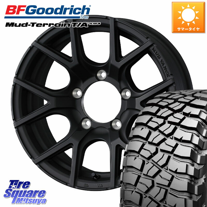 WEDS MUDVANCE SD ホイール 16インチ マッドヴァンス 16 X 5.5J +22 5穴 139.7 BF Goodrich KM3 TA グッドリッチ マッドテレーン Mud-Terrain T/A 225/75R16 ジムニー専用(要リフトアップ・オーバーフェンダー等)