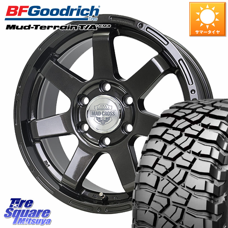 HotStuff MAD CROSS マッドクロス MC-76 MC76 平座仕様(レクサス・トヨタ専用) ホイール 18インチ 18 X 8.0J(M14) +52 6穴 139.7 BF Goodrich KM3 TA グッドリッチ マッドテレーン Mud-Terrain T/A 285/65R18
