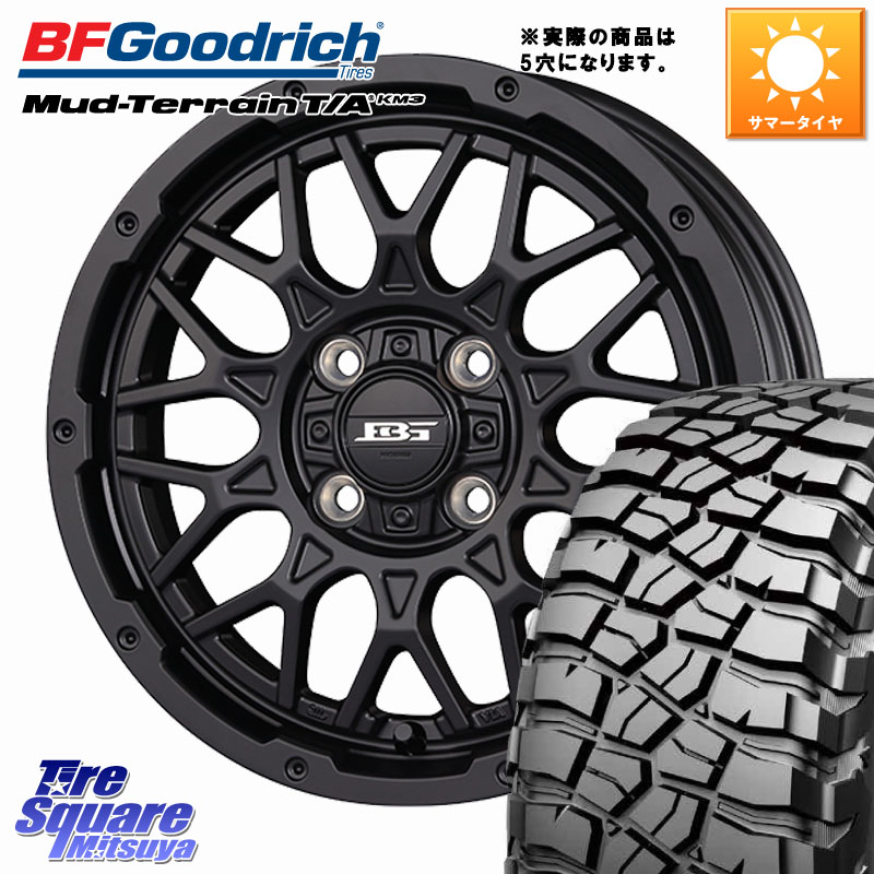 KOSEI BOTTOMGARCIA SHADOWBAHT ホイール 16インチ 16 X 7.0J +38 5穴 114.3 BF Goodrich KM3 TA グッドリッチ マッドテレーン Mud-Terrain T/A 225/75R16