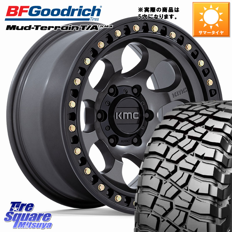 BF Goodrich KM3 TA グッドリッチ マッドテレーン Mud-Terrain T/A 37X/13.50R17KMC KM550 RIOT SBL ANTHRACITE ホイール 17インチ◇参考画像 17X8.5J 10 5穴 127 クライスラー ジープ ラングラー JK系 クライスラー ジープ ラングラー JL系｜タイヤスクエアミツヤ