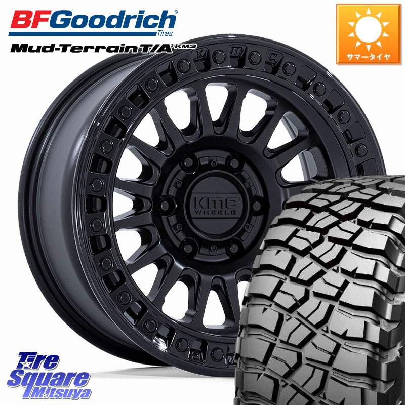 KMC KM552 IMS ブラック ※インセット-10 ホイール 17インチ 17 X 8.5J +0 6穴 139.7 BF Goodrich KM3 TA グッドリッチ マッドテレーン Mud-Terrain T/A 265/65R17