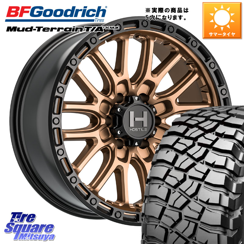 BF Goodrich KM3 TA グッドリッチ マッドテレーン Mud-Terrain T/A 35X12.5R17 35X/12.50R17HOSTILE H135 RIDGE CREST ホイール 17インチ◇参考画像 17X9.0J 0 5穴 127 クライスラー ジープ ラングラー JK系 クライスラー ジープ ラングラー JL系|タイヤスクエアミツヤ