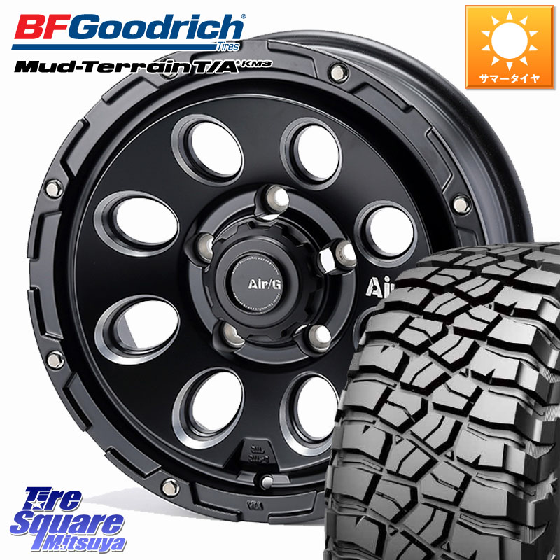 BF Goodrich KM3 TA グッドリッチ マッドテレーン Mud-Terrain T/A 225/75R164X4エンジニアリング Air/G Massive ホイール 16インチ 16X6.0J 0 5穴 139.7 ジムニー専用(要リフトアップ/オーバーフェンダー等) ジムニ&minus;シエラ/ノマド(カスタム) AZオフロード カスタムサ｜タイヤスクエアミツヤ