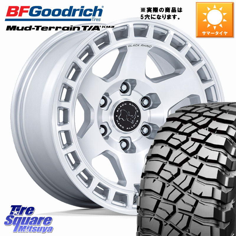 BLACK RHINO BAHARI バハリ ※インセット-10 ホイール 17インチ ブラックライノ 17 X 8.5J +0 5穴 127 BF Goodrich KM3 TA グッドリッチ マッドテレーン Mud-Terrain T/A 37X12.5R17 37X/12.50R17 クライスラー ジープ ラングラー JK系 クライスラー ジープ ラングラー