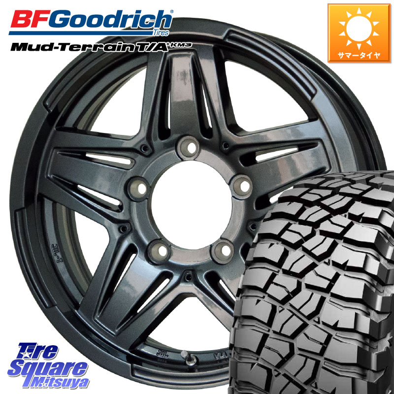 HotStuff マッドクロス JB-01 JB01 (GM) ホイール 16インチ 16 X 6.0J +0 5穴 139.7 BF Goodrich KM3 TA グッドリッチ マッドテレーン Mud-Terrain T/A 225/75R16 ジムニー専用(要リフトアップ・オーバーフェンダー等) ジムニ－シエラ・ノマド(カスタム)