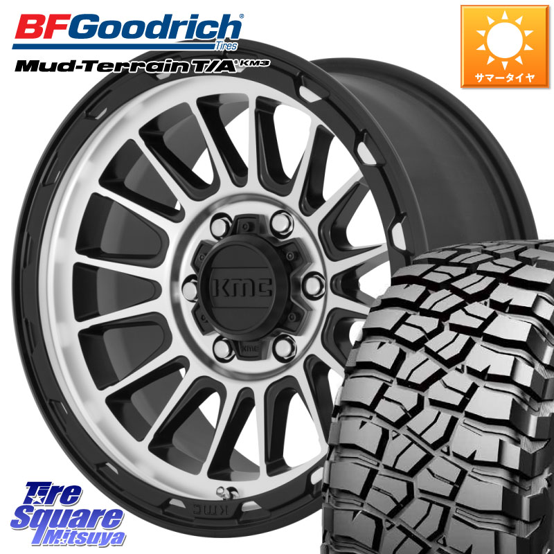 KMC KM542 Impact Machined ホイール 17インチ 17 X 9.0J +18 6穴 139.7 BF Goodrich KM3 TA グッドリッチ マッドテレーン Mud-Terrain T/A 265/65R17 トライトンGSR