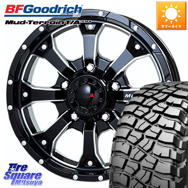 BF Goodrich KM3 TA グッドリッチ マッドテレーン Mud-Terrain T/A 225/75R16MKW MK-46 MK46 M/L+ ミルドブラック ホイール 16インチ 16X7.0J 42 5穴 114.3 RAV4 50系 デリカD:5 D5 カスタムサイズ CX-5 CX5 MAZDA｜タイヤスクエアミツヤ