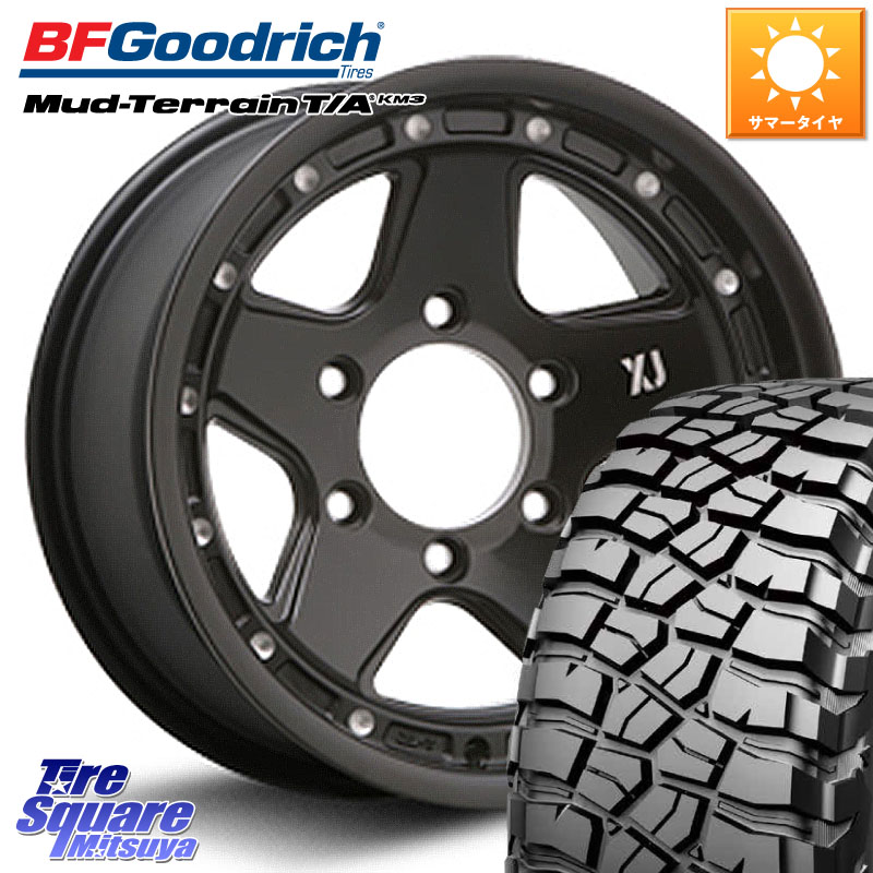 BF Goodrich KM3 TA グッドリッチ マッドテレーン Mud-Terrain T/A 265/70R16MLJ XJ05 XTREME-J エクストリームJ インセット-25 ホイール 16インチ 16X8.0J 0 6穴 139.7｜タイヤスクエアミツヤ