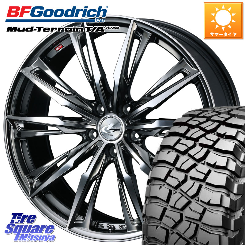 WEDS LEONIS レオニス GX ウェッズ ホイール 17インチ 17 X 7.0J +42 5穴 114.3 BF Goodrich KM3 TA グッドリッチ マッドテレーン Mud-Terrain T/A 245/65R17