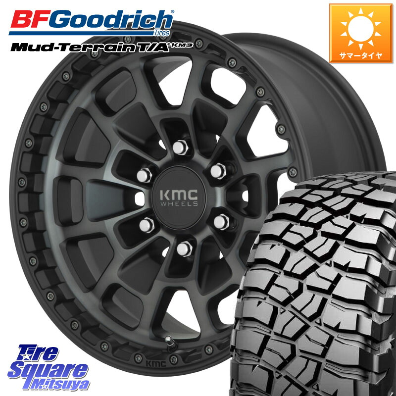 BF Goodrich KM3 TA グッドリッチ マッドテレーン Mud-Terrain T/A 265/70R17KMC KM718 SUMMIT GrayTint ホイール 17インチ 17X8.5J 0 6穴 139.7 トライトン ランドクルーザー プラド カスタムサイズ｜タイヤスクエアミツヤ