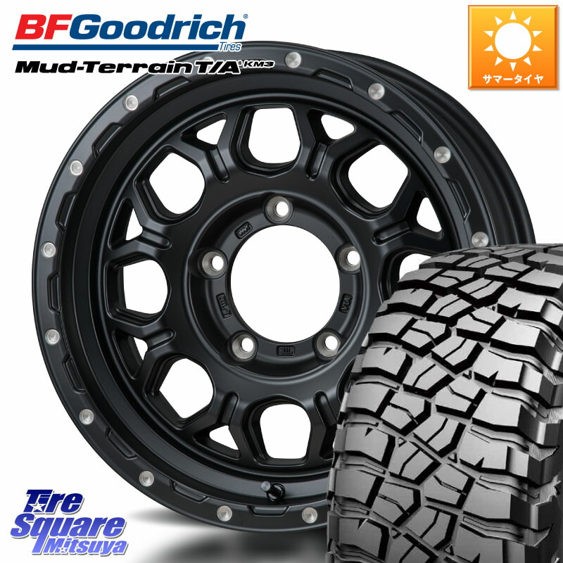 MONZA HI-BLOCK JERRARD ホイール 4本 16インチ 16 X 5.5J +22 5穴 139.7 BF Goodrich KM3 TA グッドリッチ マッドテレーン Mud-Terrain T/A 225/75R16 ジムニー専用(要リフトアップ・オーバーフェンダー等)