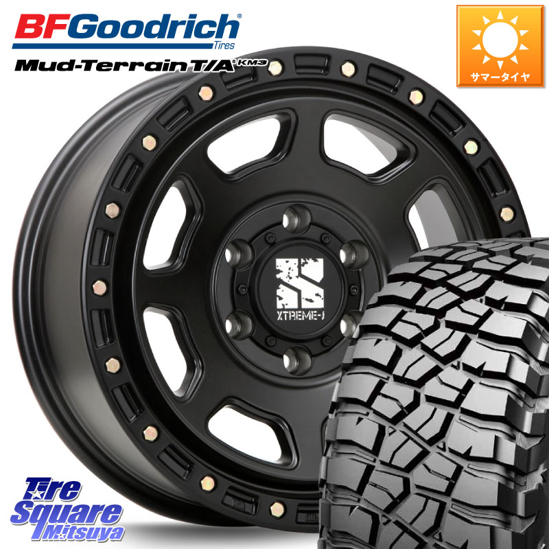 MLJ XJ07 XTREME-J BK ホイール 18インチ 18 X 8.0J(M14) +50 6穴 139.7 BF Goodrich KM3 TA グッドリッチ マッドテレーン Mud-Terrain T/A 275/65R18