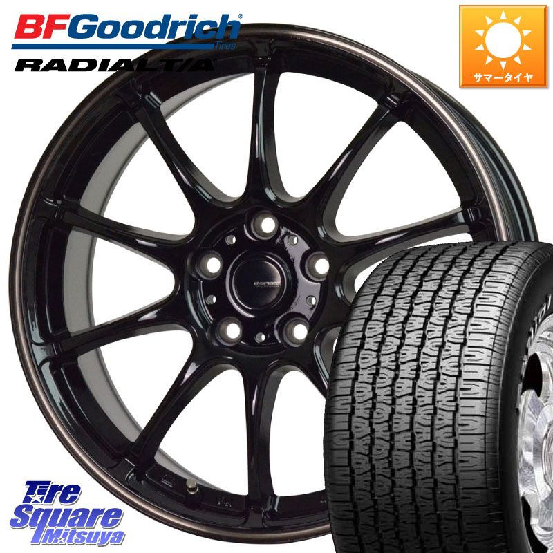 HotStuff G・SPEED P-07 ジー・スピード ホイール 15インチ 15 X 6.0J +43 5穴 114.3 BF Goodrich ラジアル TA T/A グッドリッチ Radial ホワイトレター サマータイヤ 215/65R15