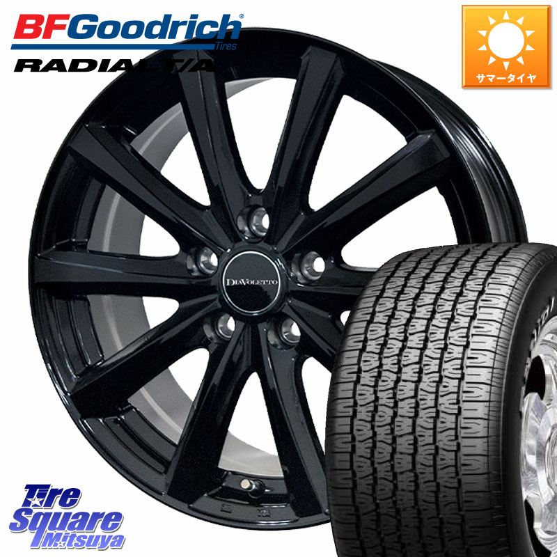 コスミック DIAVOLETTO D.TEN ホイール 15インチ 15 X 6.0J +50 5穴 114.3 BF Goodrich ラジアル TA T/A グッドリッチ Radial ホワイトレター サマータイヤ 215/65R15