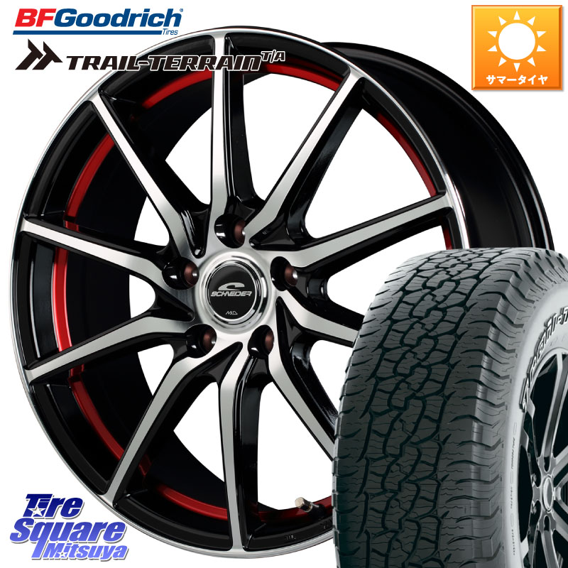 BF Goodrich Trail-Terrain TA トレイルテレーンT/A アウトラインホワイトレター 245/65R17MANARAY MID SCHNEIDER RX810 レッド ホイール 17インチ 17X7.0J 48 5穴 114.3 CX-5 CX5 MAZDA|タイヤスクエアミツヤ