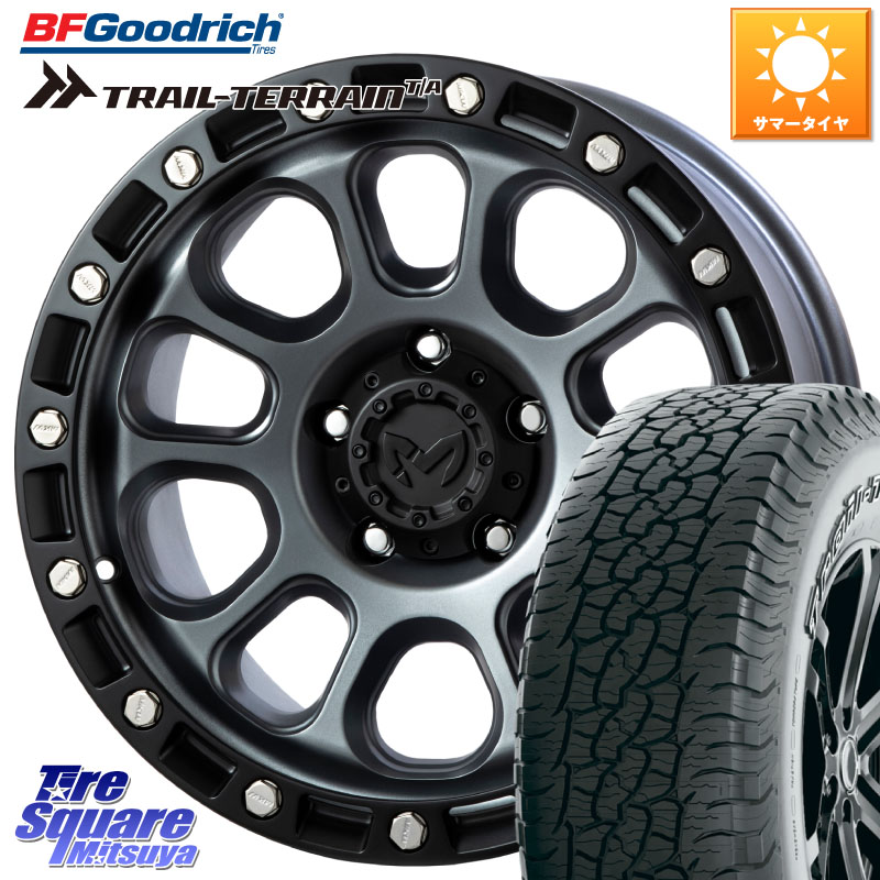 MKW M204 ドライグレー 17インチ 17 X 8.0J +43 5穴 127 BF Goodrich Trail-Terrain TA トレイルテレーンT/A アウトラインホワイトレター 255/75R17 クライスラー ジープ ラングラー JK系 クライスラー ジープ ラングラー JL系