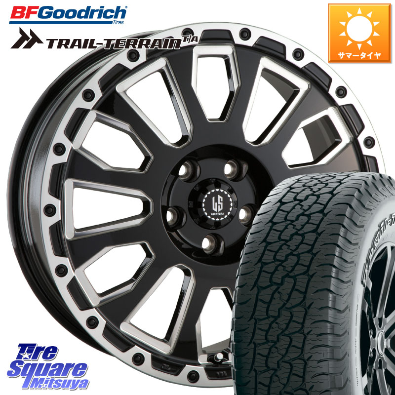 阿部商会 LA STRADA AVENTURA アヴェンチュラ 17インチ 17 X 8.0J +20 6穴 139.7 BF Goodrich Trail-Terrain TA トレイルテレーン T/A アウトラインホワイトレター 265/65R17 GUN125ハイラックスHILUX 150系ランドクルーザープラド トライトンGSR