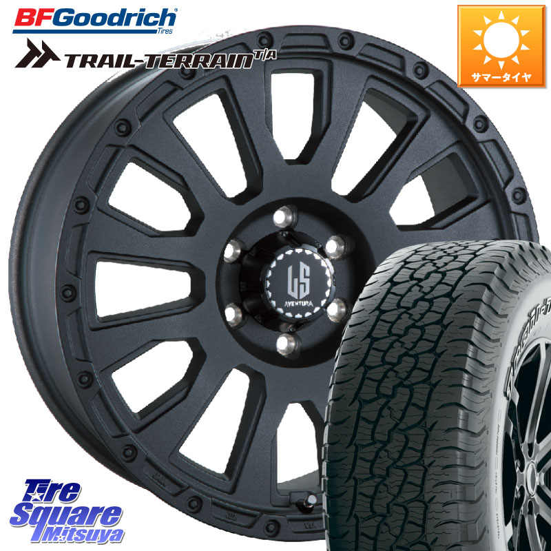 BF Goodrich Trail-Terrain TA トレイルテレーン T/A アウトラインホワイトレター 265/65R17阿部商会 LA STRADA AVENTURA アヴェンチュラ BK 17インチ 17X8.0J 20 6穴 139.7 GUN226ハイラックス 150系プラド ランクル[FJ] トライトンGSR GUN125ハイラックス Tacoma ハ｜タイヤスクエアミツヤ