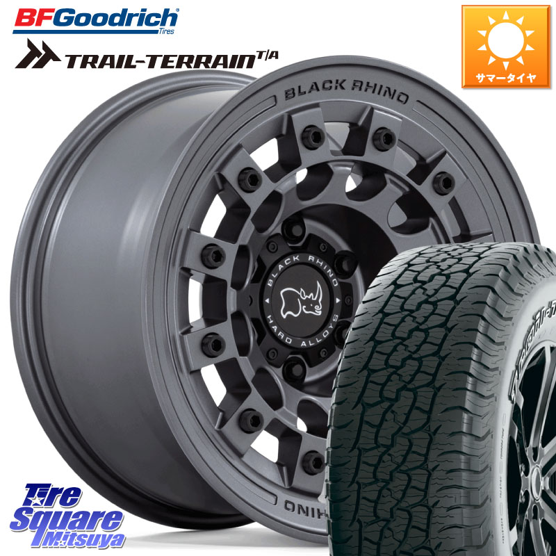 BLACK RHINO FUJI フジ マッドガンメタ ホイール 17インチ ブラックライノ 17 X 8.0J +20 6穴 139.7 BF Goodrich Trail-Terrain TA トレイルテレーン T/A アウトラインホワイトレター 265/65R17 GUN125ハイラックスHILUX 150系ランドクルーザープラド トライトンGSR
