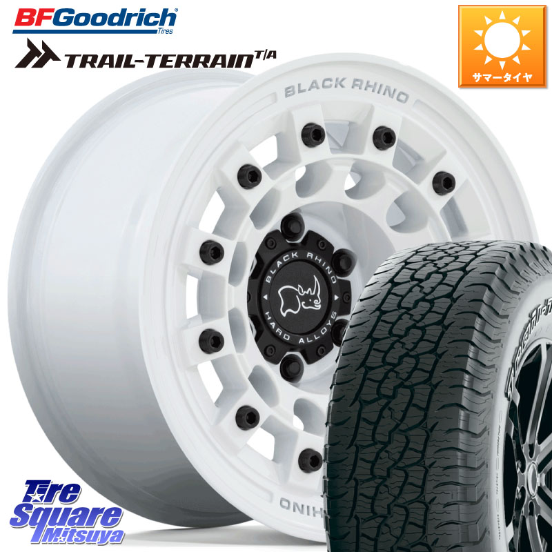 BLACK RHINO FUJI フジ ホイール 17インチ ブラックライノ 17 X 8.0J +20 6穴 139.7 BF Goodrich Trail-Terrain TA トレイルテレーン T/A アウトラインホワイトレター 265/65R17 GUN125ハイラックスHILUX 150系ランドクルーザープラド トライトンGSR