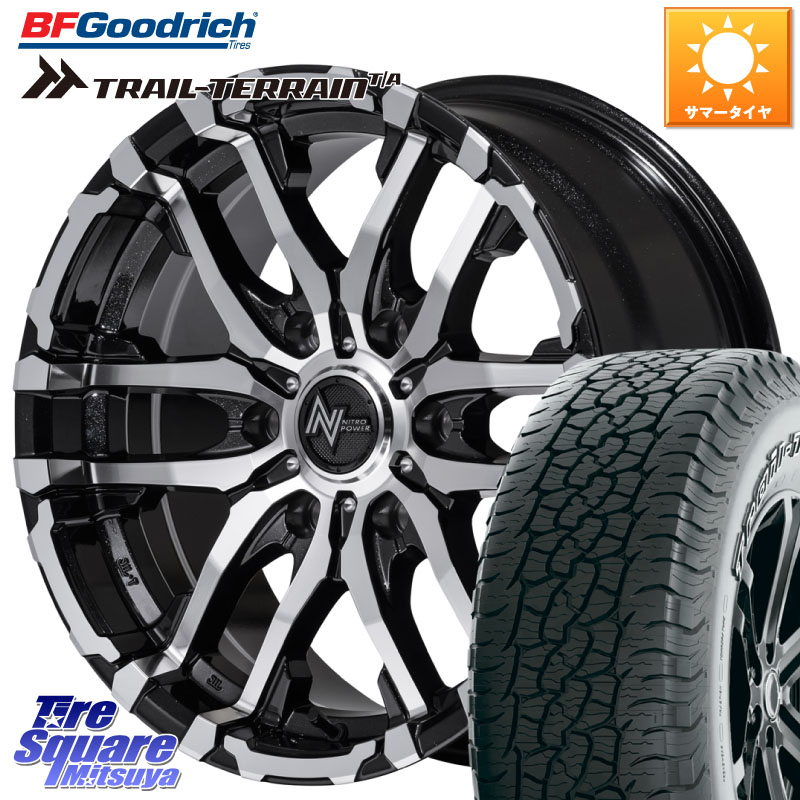 BF Goodrich Trail-Terrain TA トレイルテレーン T/A アウトラインホワイトレター 265/65R17MANARAY NITRO POWER ナイトロパワー M26 CROSS FANG ホイール 17インチ 17X8.0J 20 6穴 139.7 GUN226ハイラックス 150系プラド ランクル[FJ] トライトンGSR GUN125ハイラック｜タイヤスクエアミツヤ