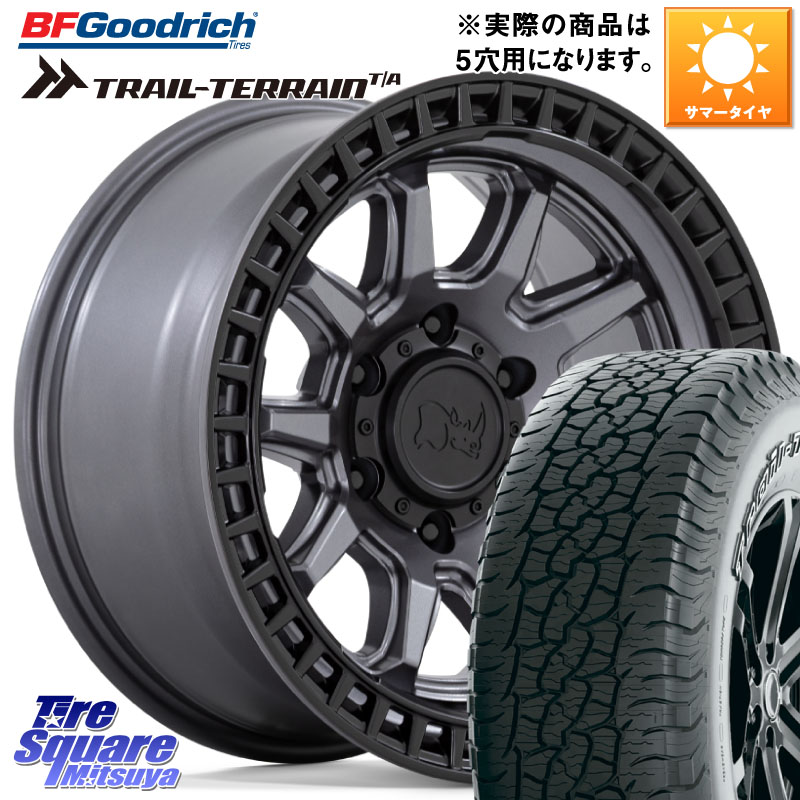 BLACK RHINO CALICO カリコ ガンメタ ホイール 17インチ ブラックライノ 17 X 8.5J +34 5穴 114.3 BF Goodrich Trail-Terrain TA トレイルテレーンT/A アウトラインホワイトレター 245/65R17