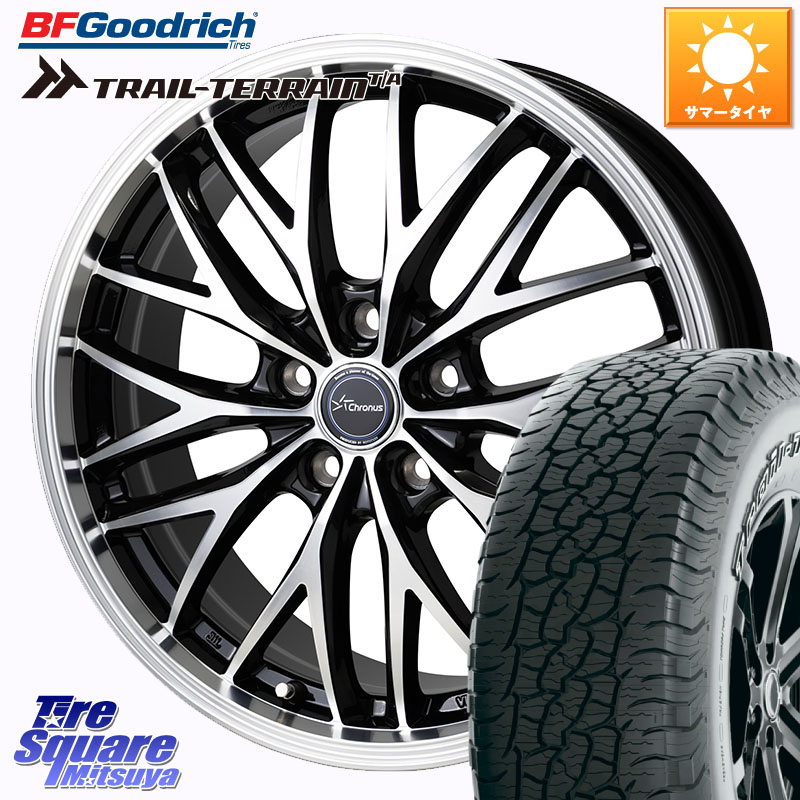 BF Goodrich Trail-Terrain TA トレイルテレーンT/A アウトラインホワイトレター 245/65R17HotStuff Chronus CH-113 CH113 クロノス ホイール 17インチ 17X7.0J 38 5穴 114.3 RAV4 50系 カスタム デリカD:5 D5 カスタムサイズ｜タイヤスクエアミツヤ