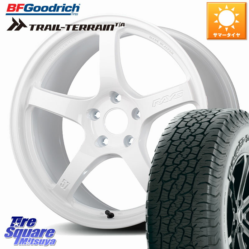 RAYS 【欠品次回要問合せ】 gramLIGHTS 57CR Limited ホイール 17インチ 17 X 7.0J +47 5穴 114.3 BF Goodrich Trail-Terrain TA トレイルテレーンT/A アウトラインホワイトレター 225/65R17 T32エクストレイル CX-5 CX-8 BT5レガシィアウトバック