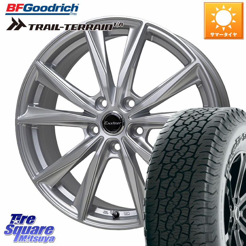 HotStuff Exsteer ST 在庫● ホイール 17インチ 17 X 7.0J +48 5穴 114.3 BF Goodrich Trail-Terrain TA トレイルテレーンT/A アウトラインホワイトレター 225/65R17 T32エクストレイル CX-5 CX-8 BT5レガシィアウトバック