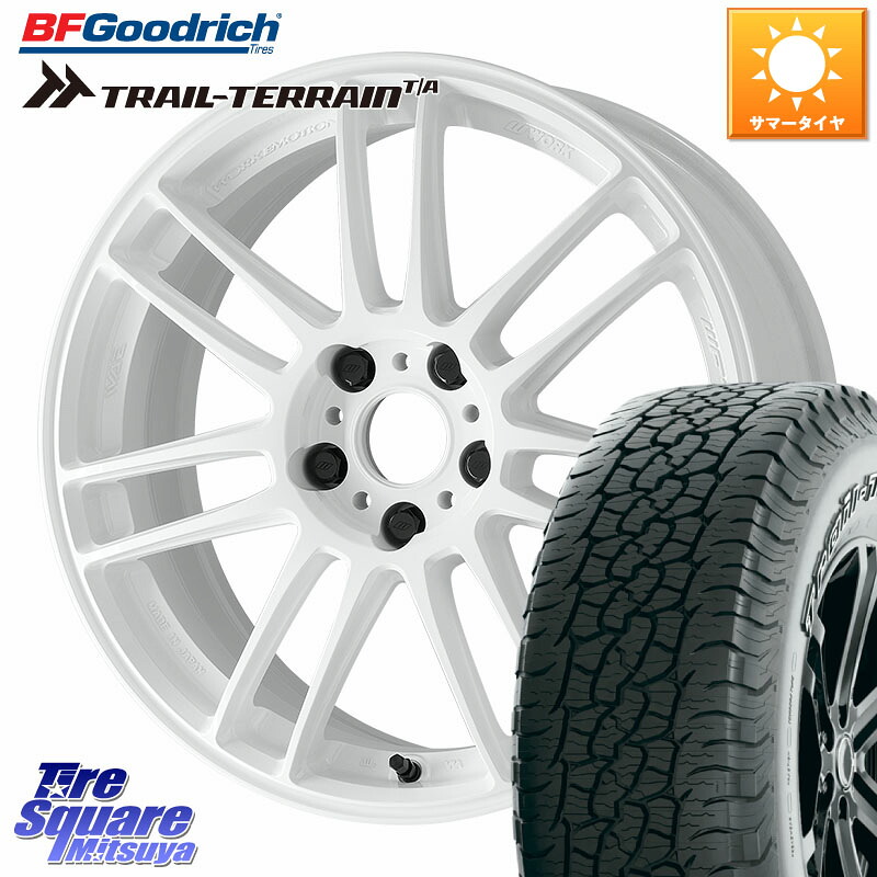 WORK EMOTION ZR7 ホイール 17インチ 17 X 7.5J +47 5穴 114.3 BF Goodrich Trail-Terrain TA トレイルテレーンT/A アウトラインホワイトレター 225/65R17 T32エクストレイル CX-5 CX-8 BT5レガシィアウトバック