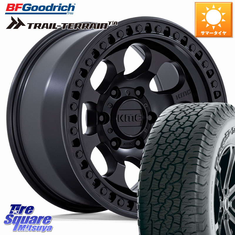 KMC KM550 RIOT SBL ホイール 18インチ 18 X 9.0J +18 6穴 139.7 BF Goodrich Trail-Terrain TA トレイルテレーンT/A アウトラインホワイトレター 265/60R18 トライトンGSR