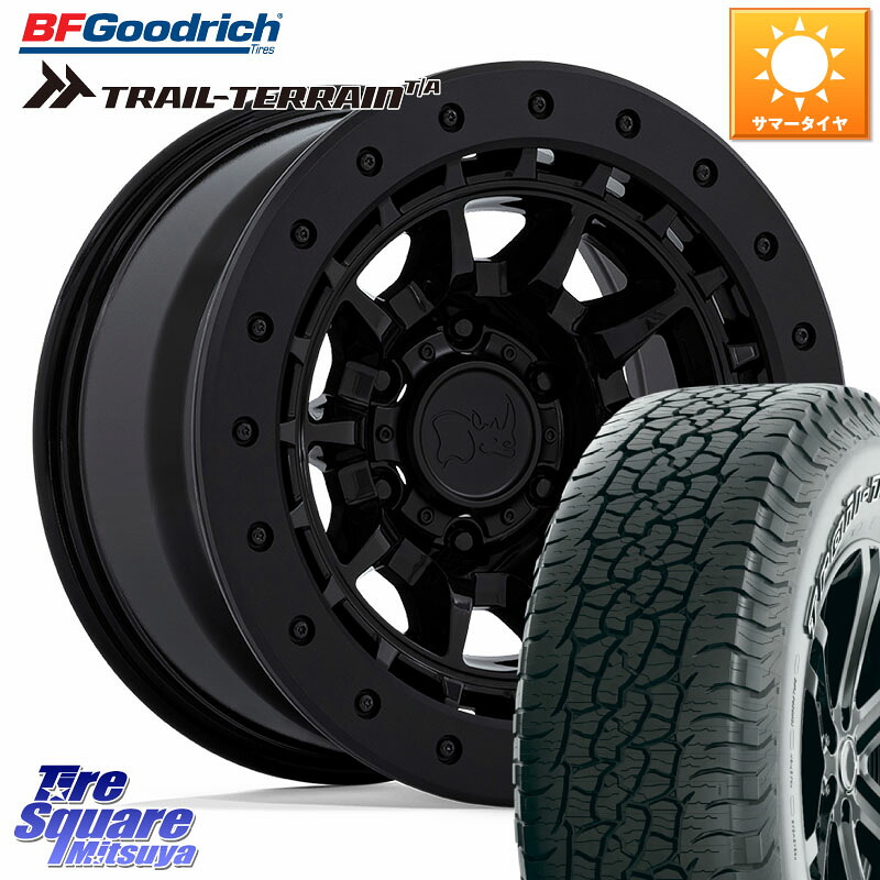 BLACK RHINO TUSK ブラック ホイール 17インチ ブラックライノ 17 X 8.5J +0 6穴 139.7 BF Goodrich Trail-Terrain TA トレイルテレーン T/A アウトラインホワイトレター 265/65R17