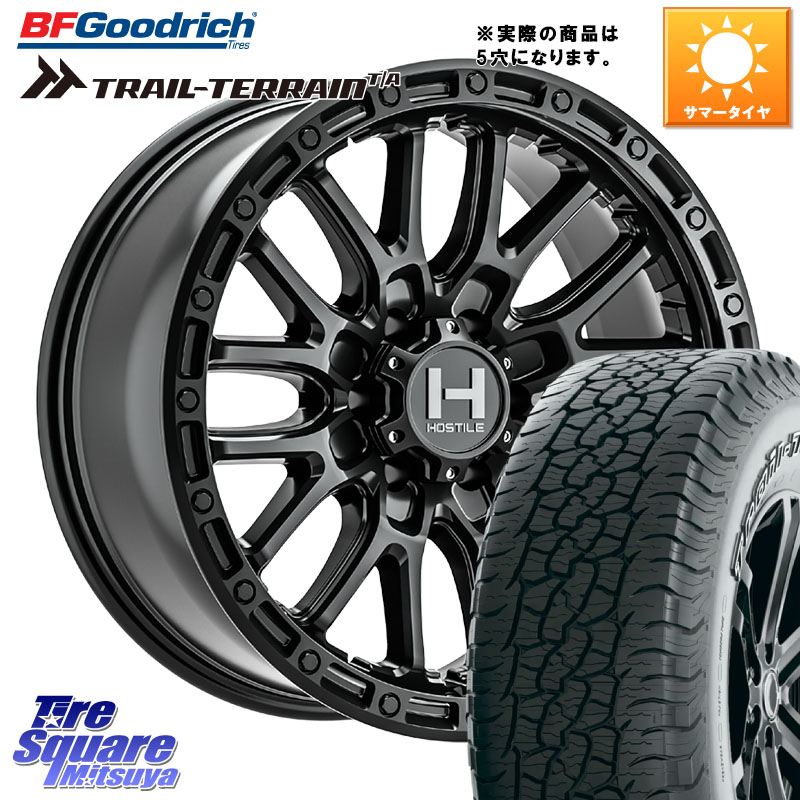 HOSTILE H135 RIDGE CREST JP SPEC ホイール 17インチ◇参考画像 17 X 8.0J +38 5穴 127 BF Goodrich Trail-Terrain TA トレイルテレーンT/A アウトラインホワイトレター 255/75R17 クライスラー ジープ ラングラー JK系 クライスラー ジープ ラングラー JL系