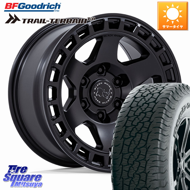BLACK RHINO BAHARI バハリ ホイール 18インチ ブラックライノ 18 X 8.0J +45 6穴 139.7 BF Goodrich Trail-Terrain TA トレイルテレーンT/A アウトラインホワイトレター 265/60R18 トライトンGLS(ナローボディ)