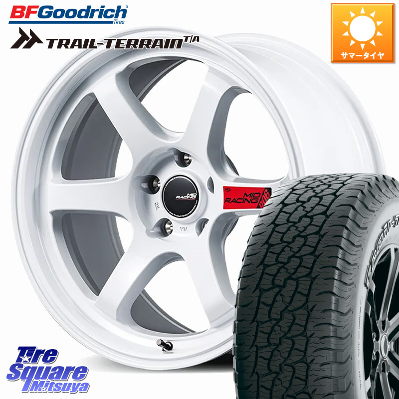 BF Goodrich Trail-Terrain TA トレイルテレーンT/A アウトラインホワイトレター 245/65R17MANARAY MID RACING R06 ホイール 17インチ 17X7.0J 48 5穴 114.3 CX-5 CX5 MAZDA｜タイヤスクエアミツヤ
